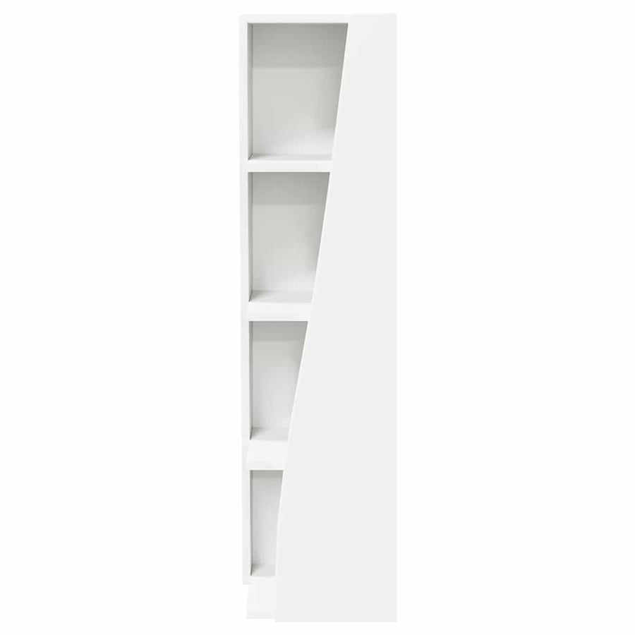 Hoekkast Wit 27,5x27x102cm Bewerkt hout