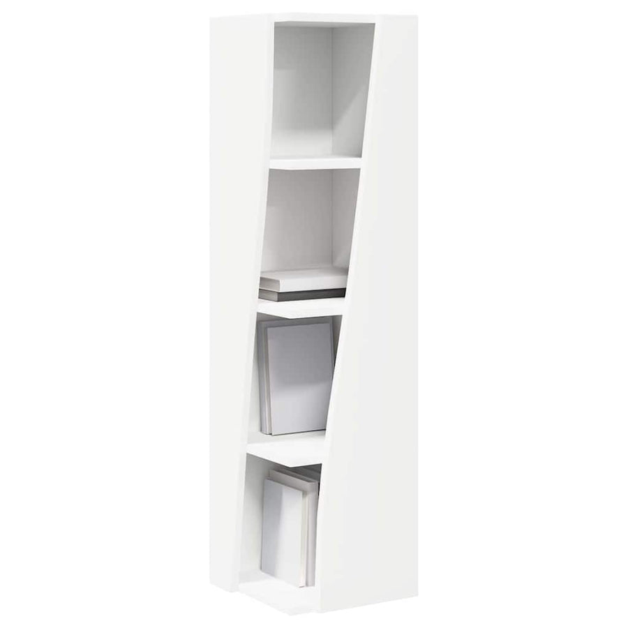 Hoekkast Wit 27,5x27x102cm Bewerkt hout