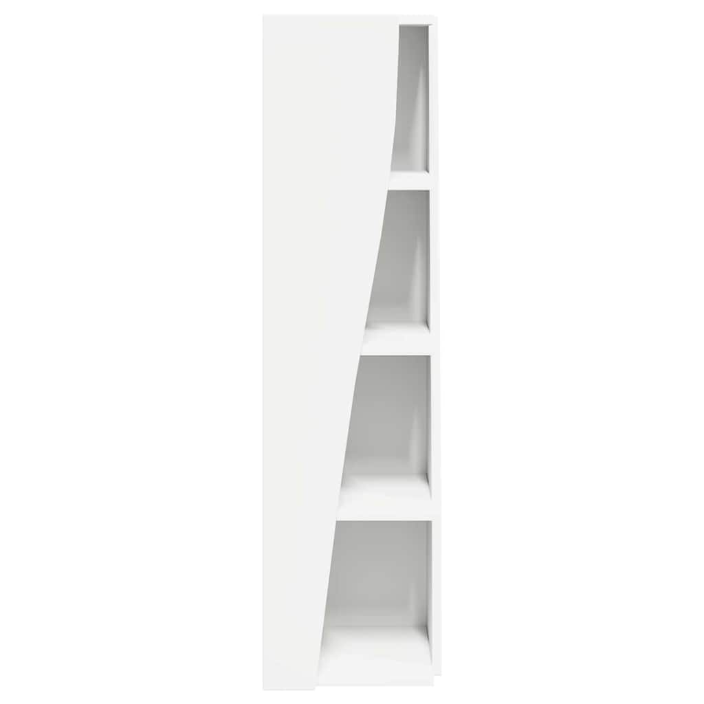 Hoekkast Wit 27,5x27x102cm Bewerkt hout
