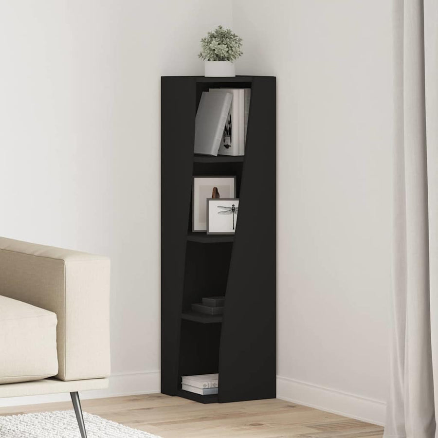 Hoekkast Wit 27,5x27x102cm Bewerkt hout