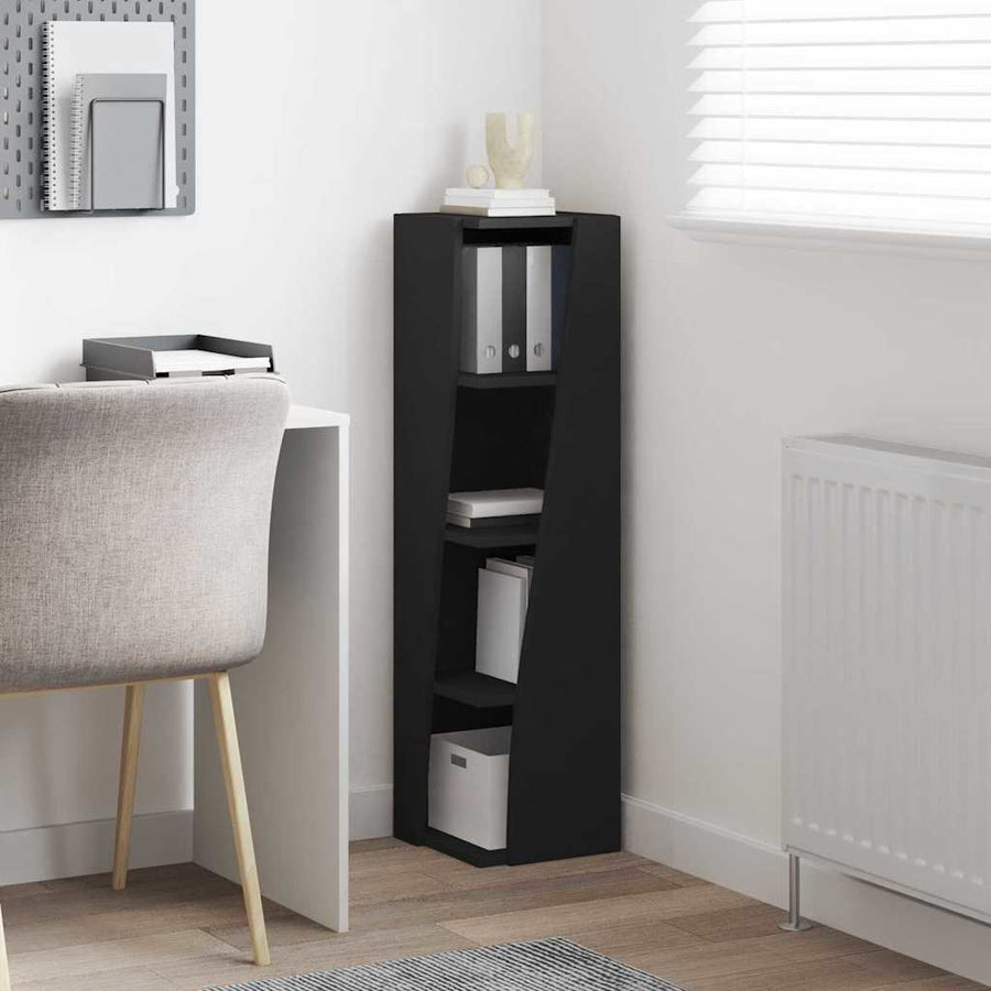 Hoekkast Wit 27,5x27x102cm Bewerkt hout