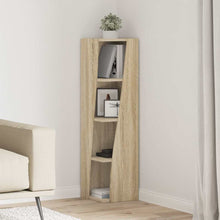 Hoekkast Wit 27,5x27x102cm Bewerkt hout