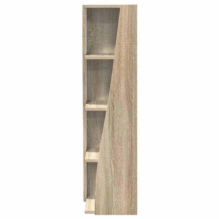 Hoekkast Wit 27,5x27x102cm Bewerkt hout