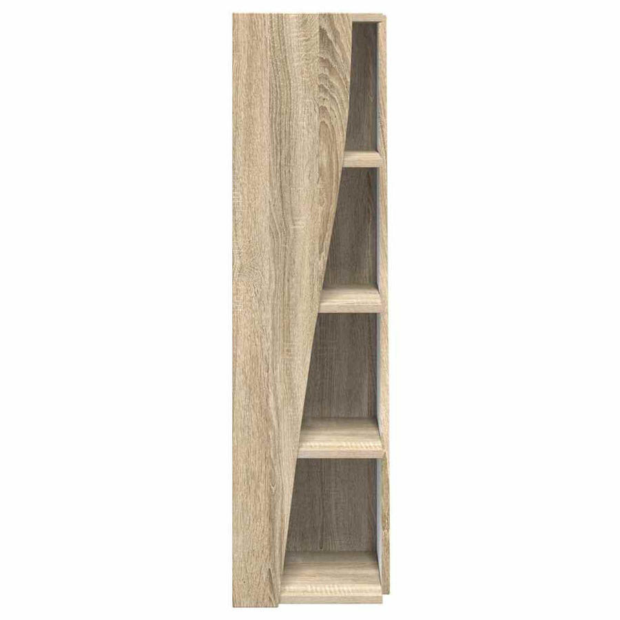 Hoekkast Wit 27,5x27x102cm Bewerkt hout