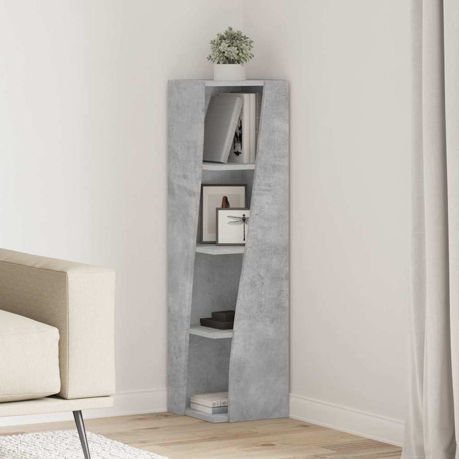 Hoekkast Wit 27,5x27x102cm Bewerkt hout