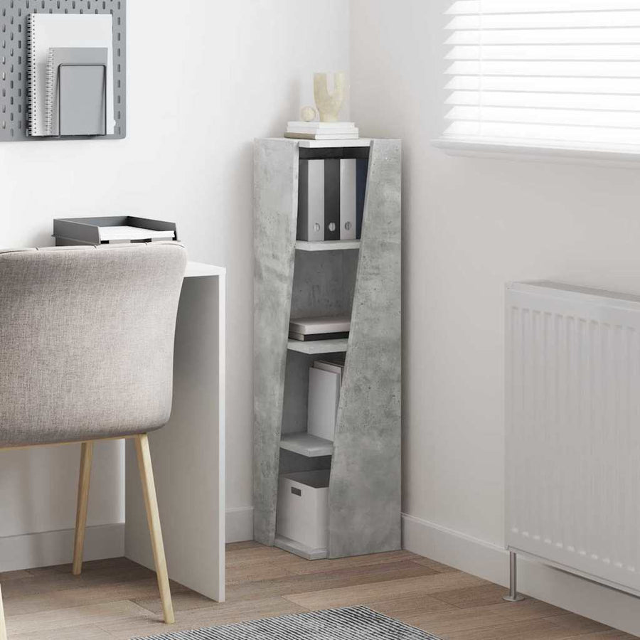 Hoekkast Wit 27,5x27x102cm Bewerkt hout