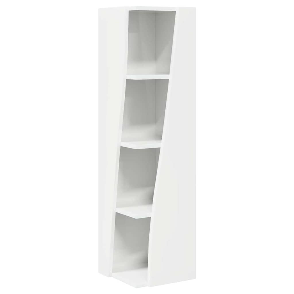 Hoekkast Wit 27,5x27x102cm Bewerkt hout