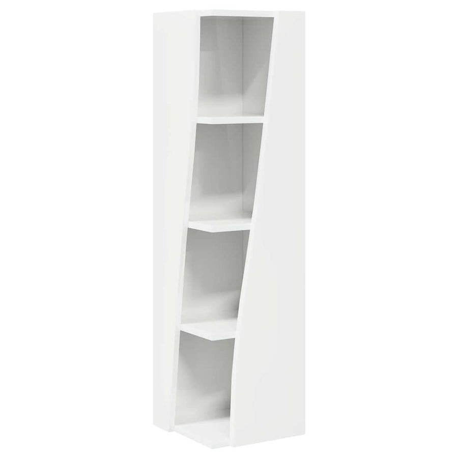 Hoekkast Wit 27,5x27x102cm Bewerkt hout