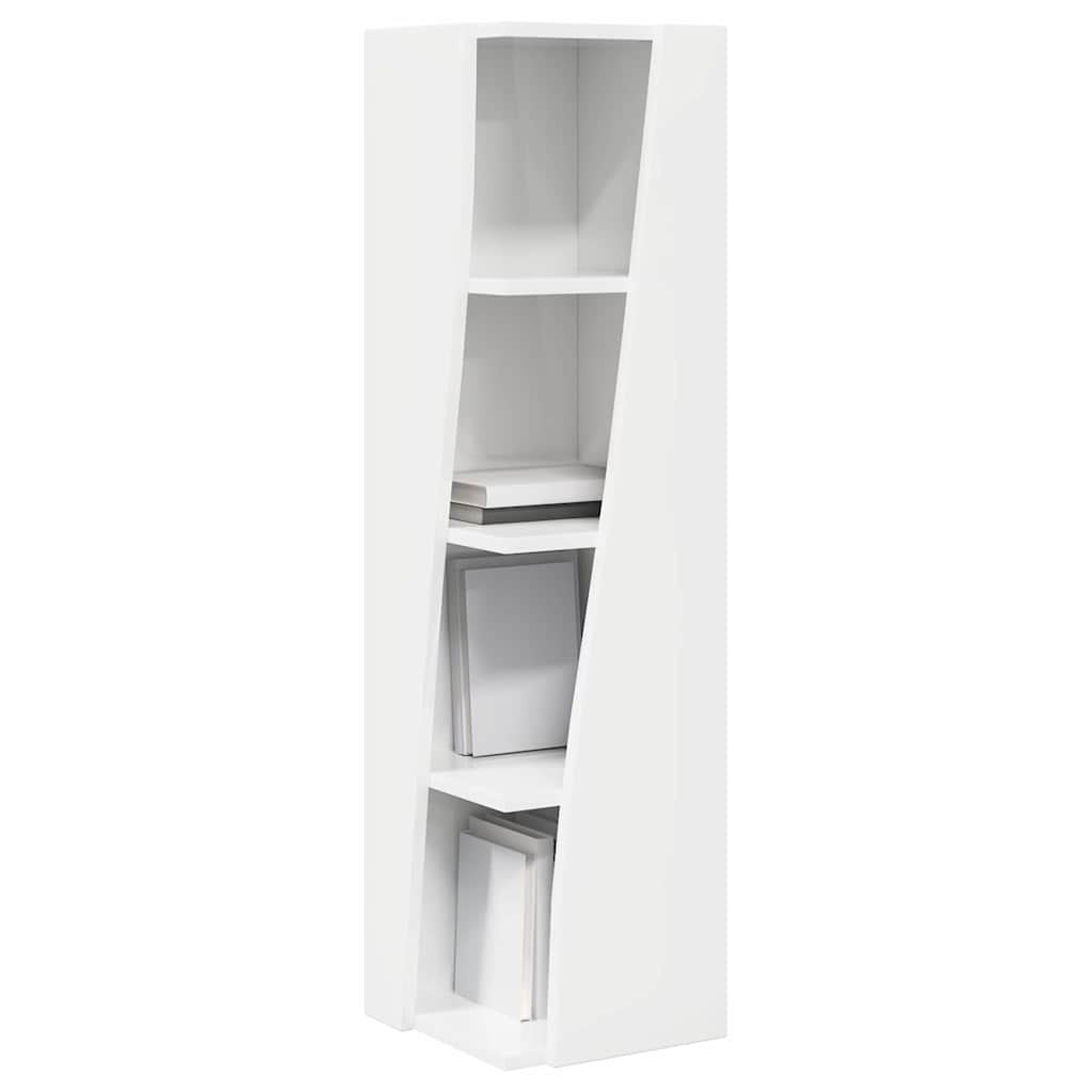 Hoekkast Wit 27,5x27x102cm Bewerkt hout