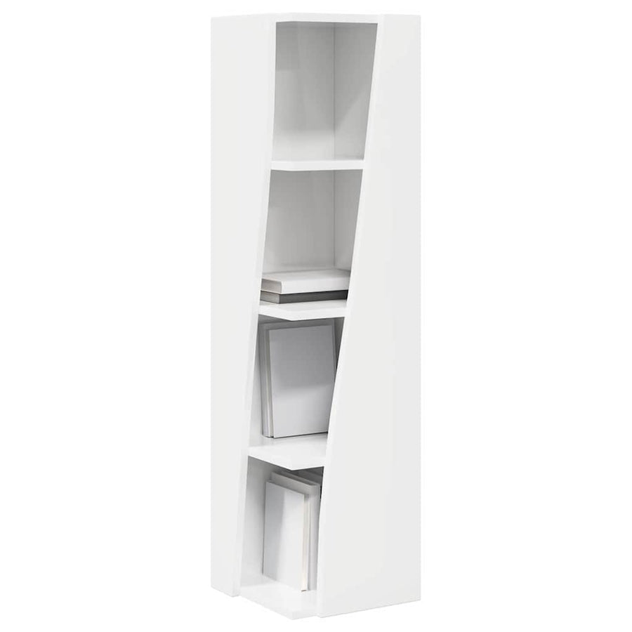 Hoekkast Wit 27,5x27x102cm Bewerkt hout