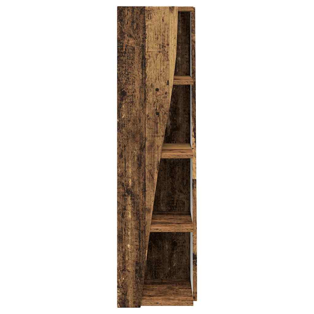 Hoekkast Wit 27,5x27x102cm Bewerkt hout
