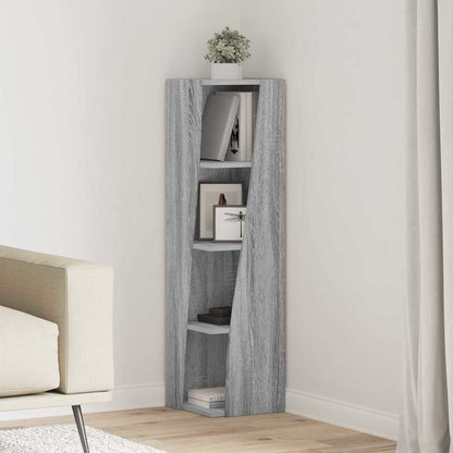 Hoekkast Wit 27,5x27x102cm Bewerkt hout