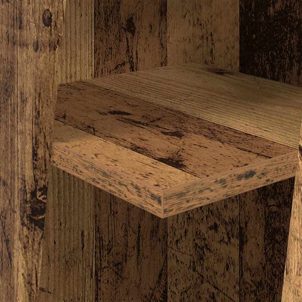 Hoekkast Wit 27,5x27x102cm Bewerkt hout
