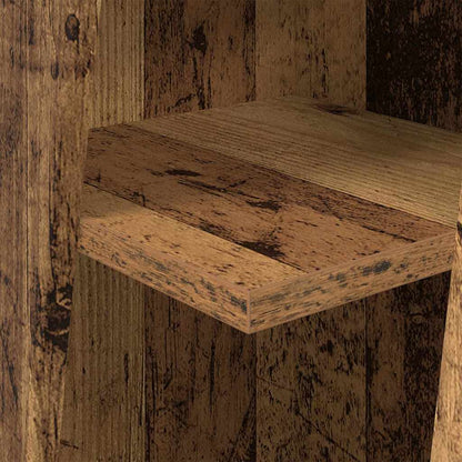Hoekkast Wit 27,5x27x102cm Bewerkt hout