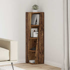 Hoekkast wit 27,5x27x102 cm bewerkt hout