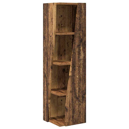 Hoekkast Wit 27,5x27x102cm Bewerkt hout