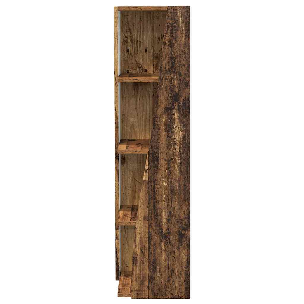 Hoekkast Wit 27,5x27x102cm Bewerkt hout
