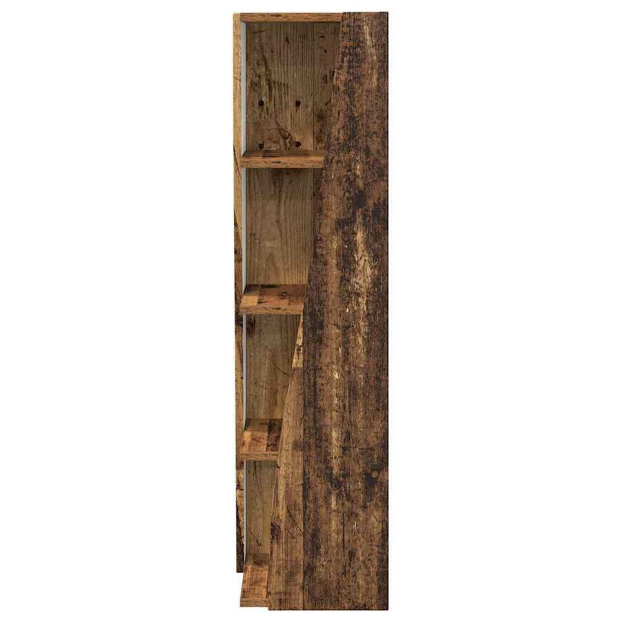 Hoekkast Wit 27,5x27x102cm Bewerkt hout