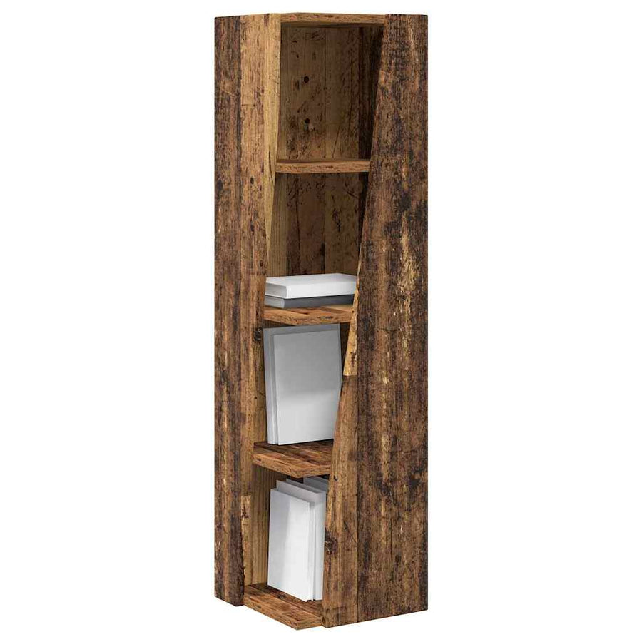 Hoekkast Wit 27,5x27x102cm Bewerkt hout