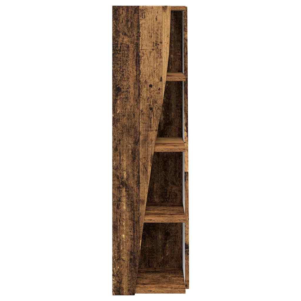 Hoekkast Wit 27,5x27x102cm Bewerkt hout