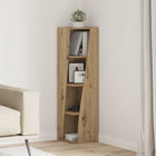 Hoekkast 27,5x27x102 cm wit bewerkt hout