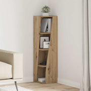Hoekkast 27,5x27x102 cm wit bewerkt hout