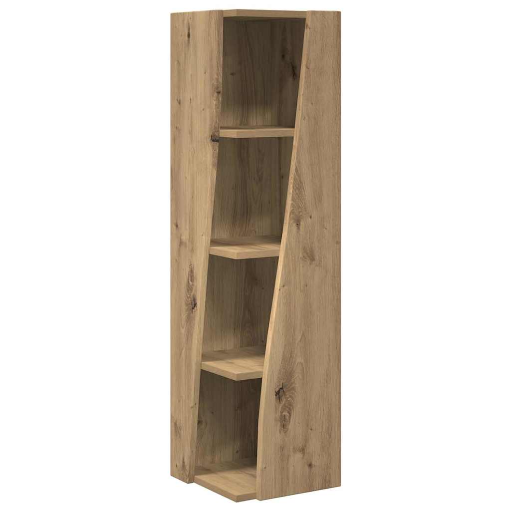 Hoekkast Wit 27,5x27x102cm Bewerkt hout
