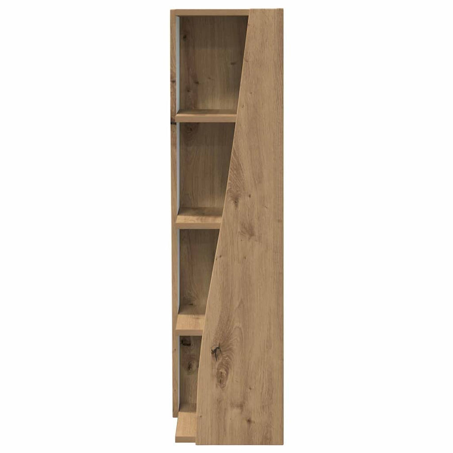 Hoekkast Wit 27,5x27x102cm Bewerkt hout