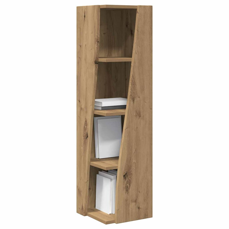 Hoekkast Wit 27,5x27x102cm Bewerkt hout