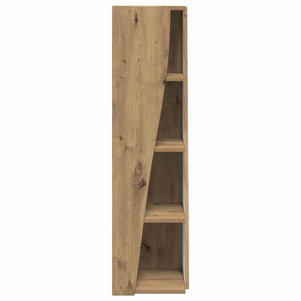 Hoekkast Wit 27,5x27x102cm Bewerkt hout