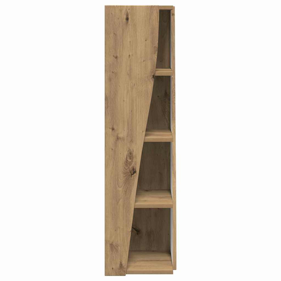 Hoekkast Wit 27,5x27x102cm Bewerkt hout