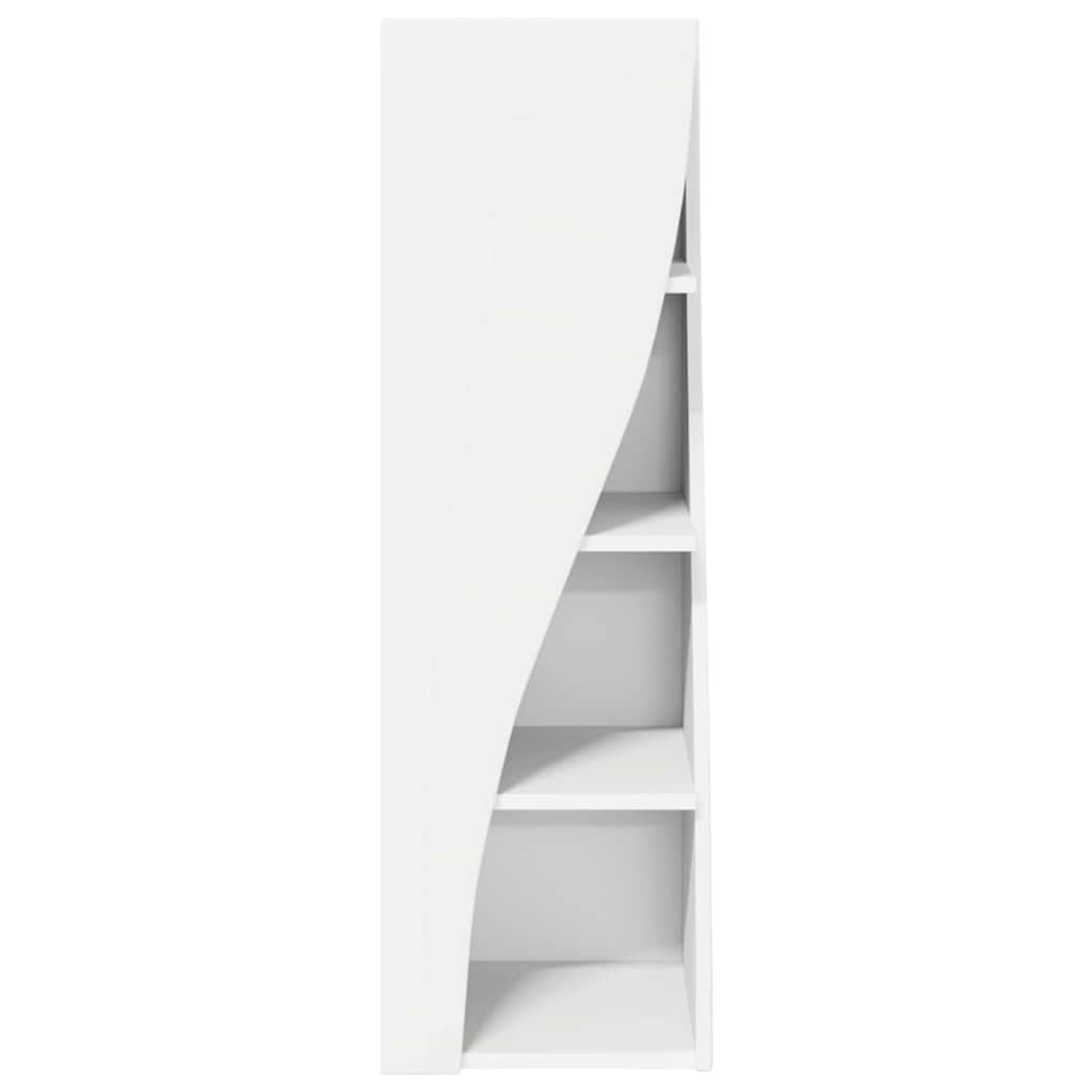 Hoekkast Wit 32x32x102cm Bewerkt hout