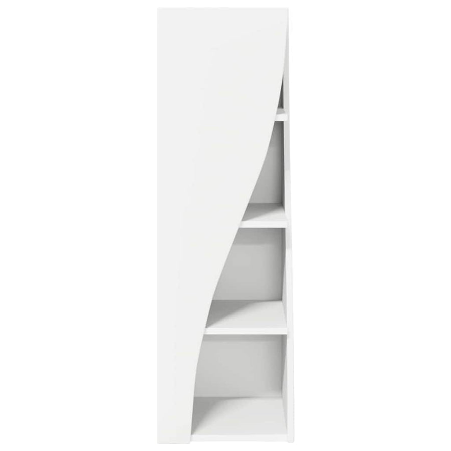 Hoekkast Wit 32x32x102cm Bewerkt hout