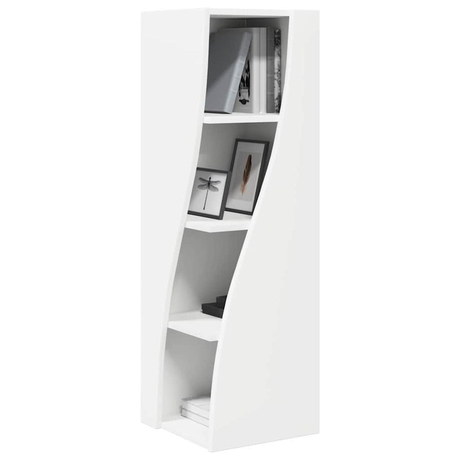 Hoekkast Wit 32x32x102cm Bewerkt hout