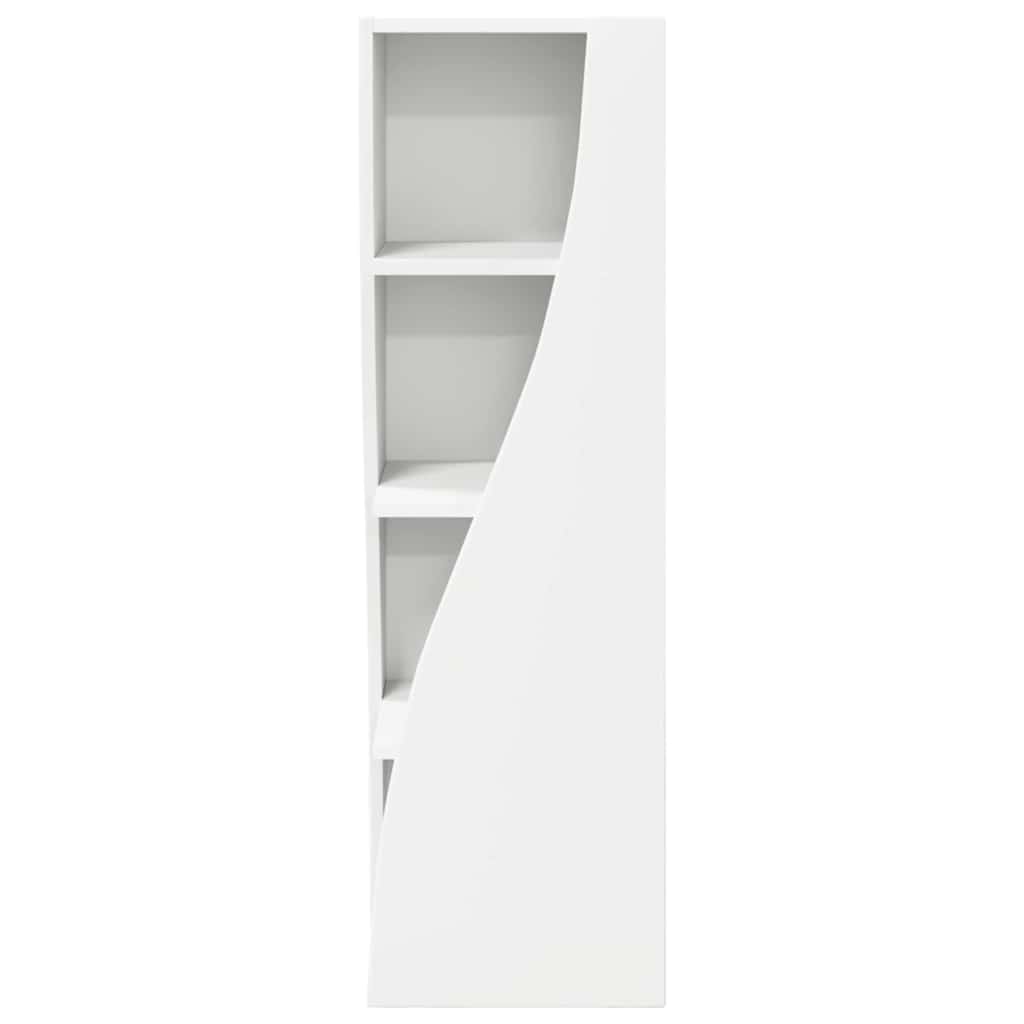 Hoekkast Wit 32x32x102cm Bewerkt hout