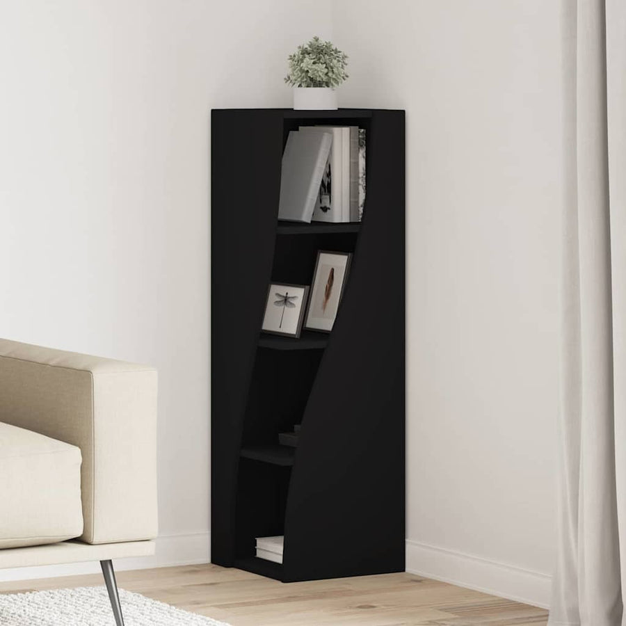 Hoekkast Wit 32x32x102cm Bewerkt hout