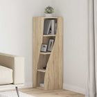 Hoekkast 32x32x102 cm wit bewerkt hout