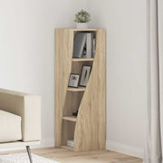 Hoekkast 32x32x102 cm wit bewerkt hout