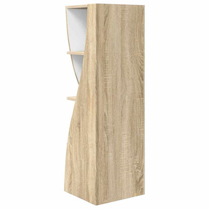 Hoekkast Wit 32x32x102cm Bewerkt hout