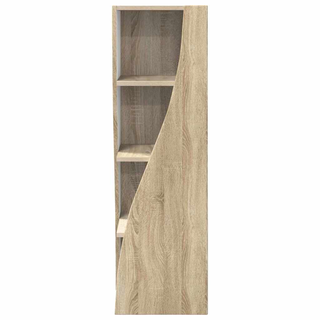 Hoekkast Wit 32x32x102cm Bewerkt hout