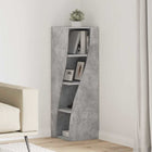 Hoekkast 32x32x102 cm beton grijs bewerkt hout