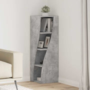 Hoekkast 32x32x102 cm beton grijs bewerkt hout