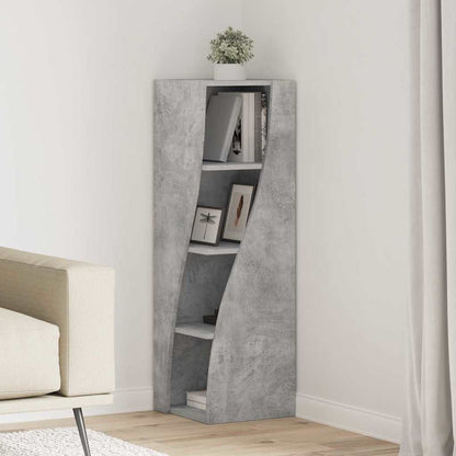 Hoekkast Wit 32x32x102cm Bewerkt hout