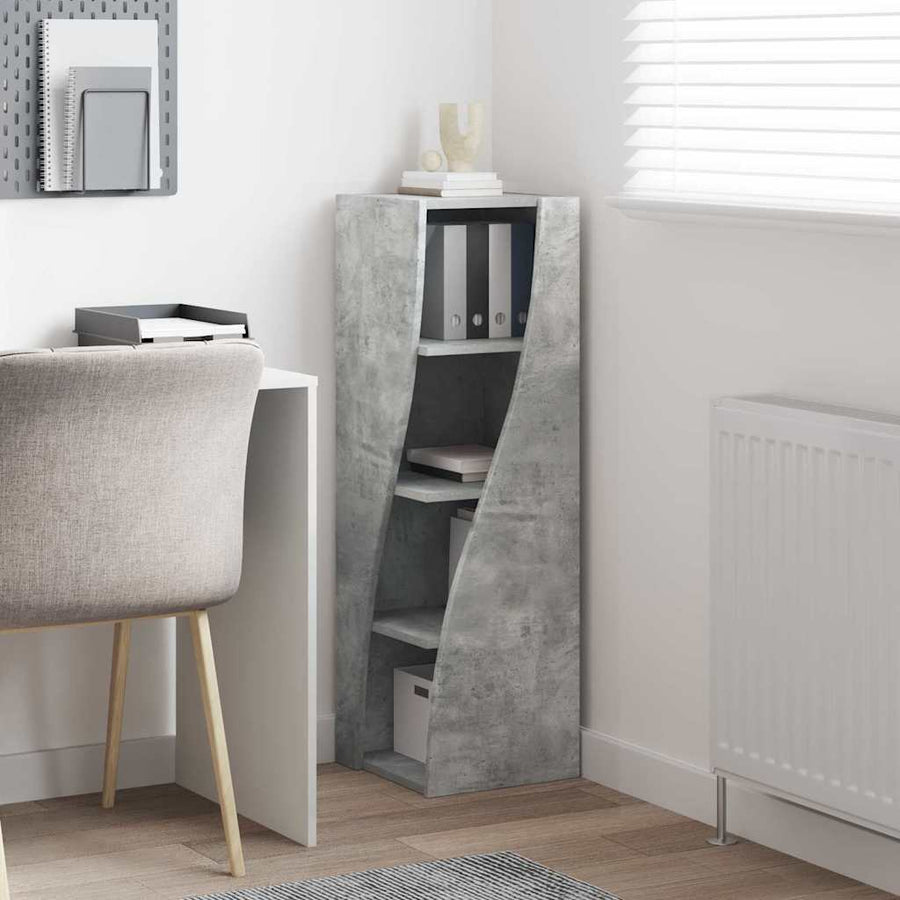 Hoekkast Wit 32x32x102cm Bewerkt hout