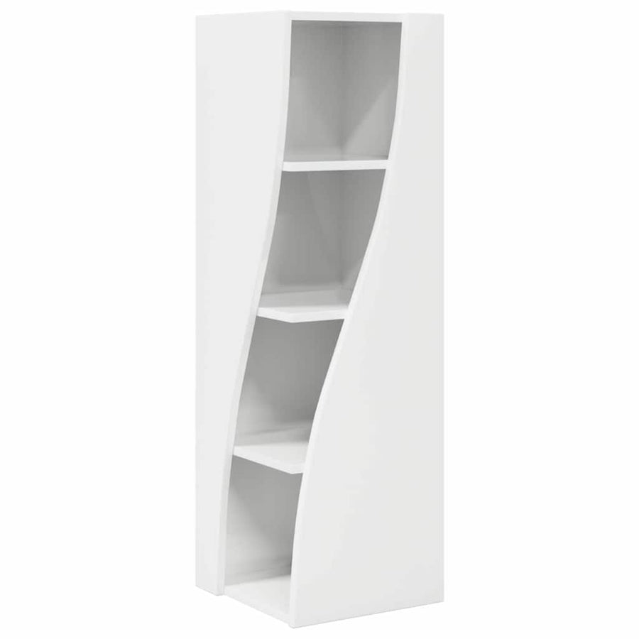 Hoekkast Wit 32x32x102cm Bewerkt hout