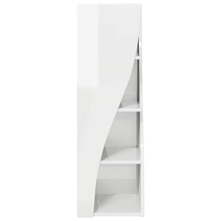 Hoekkast Wit 32x32x102cm Bewerkt hout