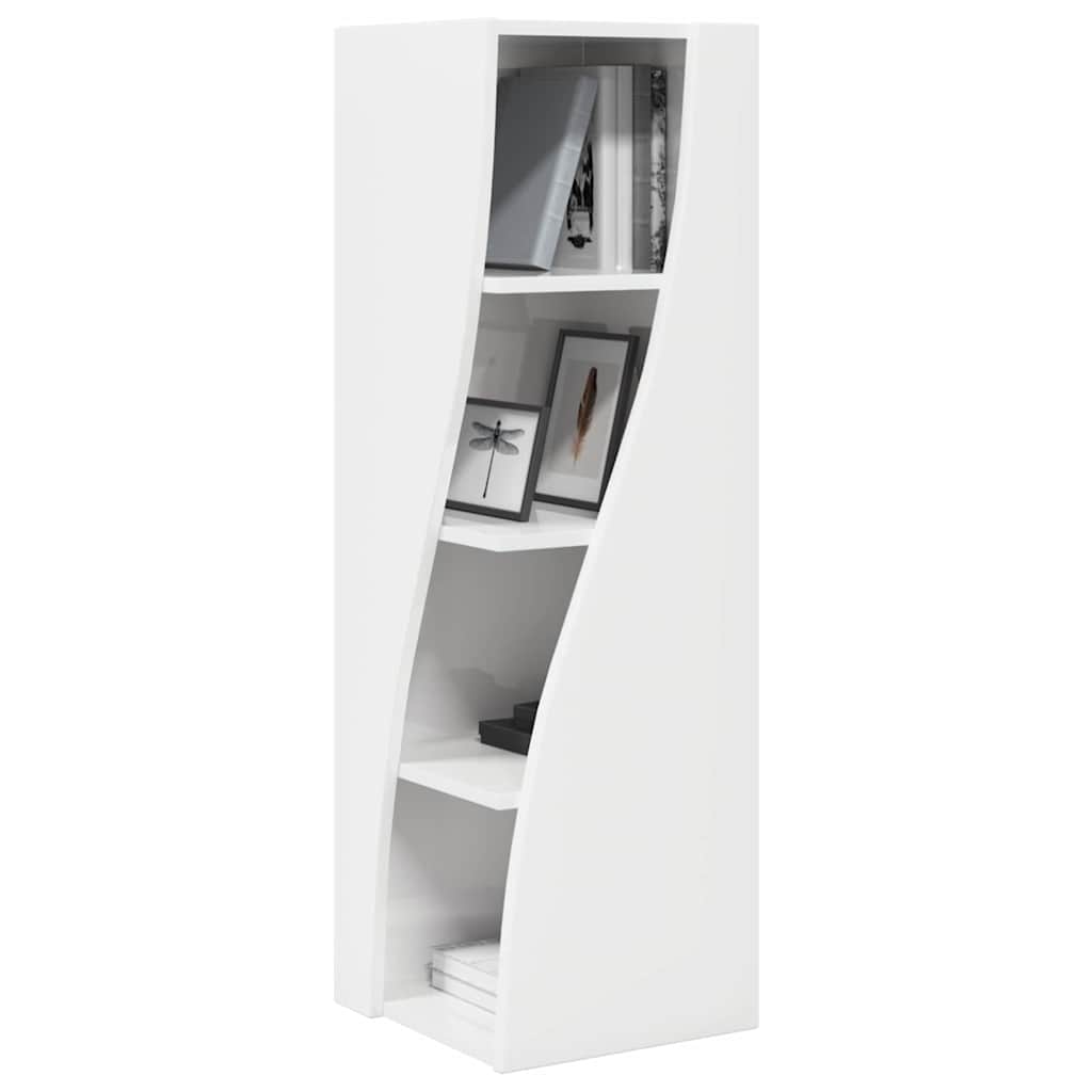 Hoekkast Wit 32x32x102cm Bewerkt hout