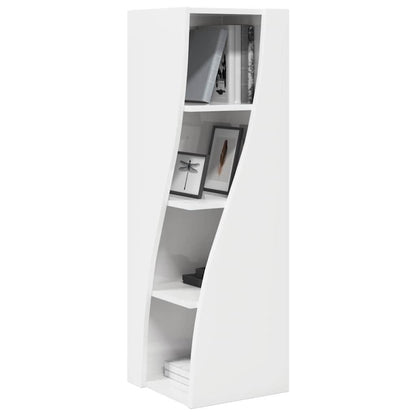 Hoekkast Wit 32x32x102cm Bewerkt hout