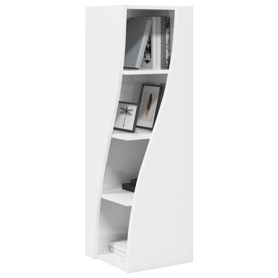 Hoekkast Wit 32x32x102cm Bewerkt hout