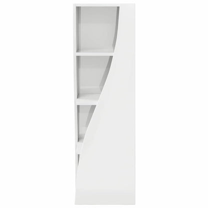 Hoekkast Wit 32x32x102cm Bewerkt hout